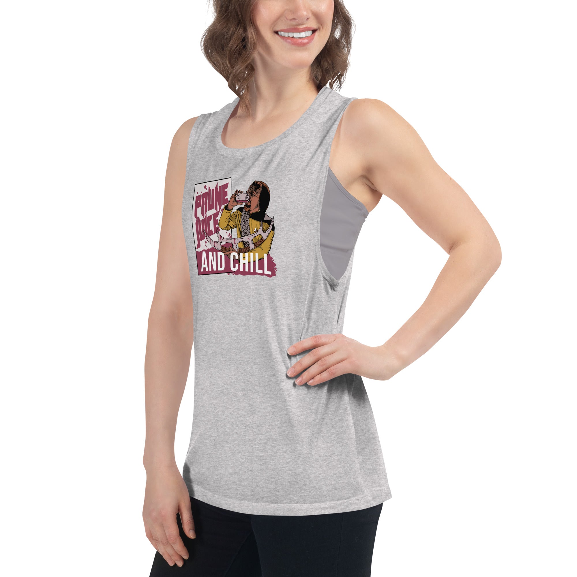 Prune Juice and Chill - Ladies’ Muscle Tank