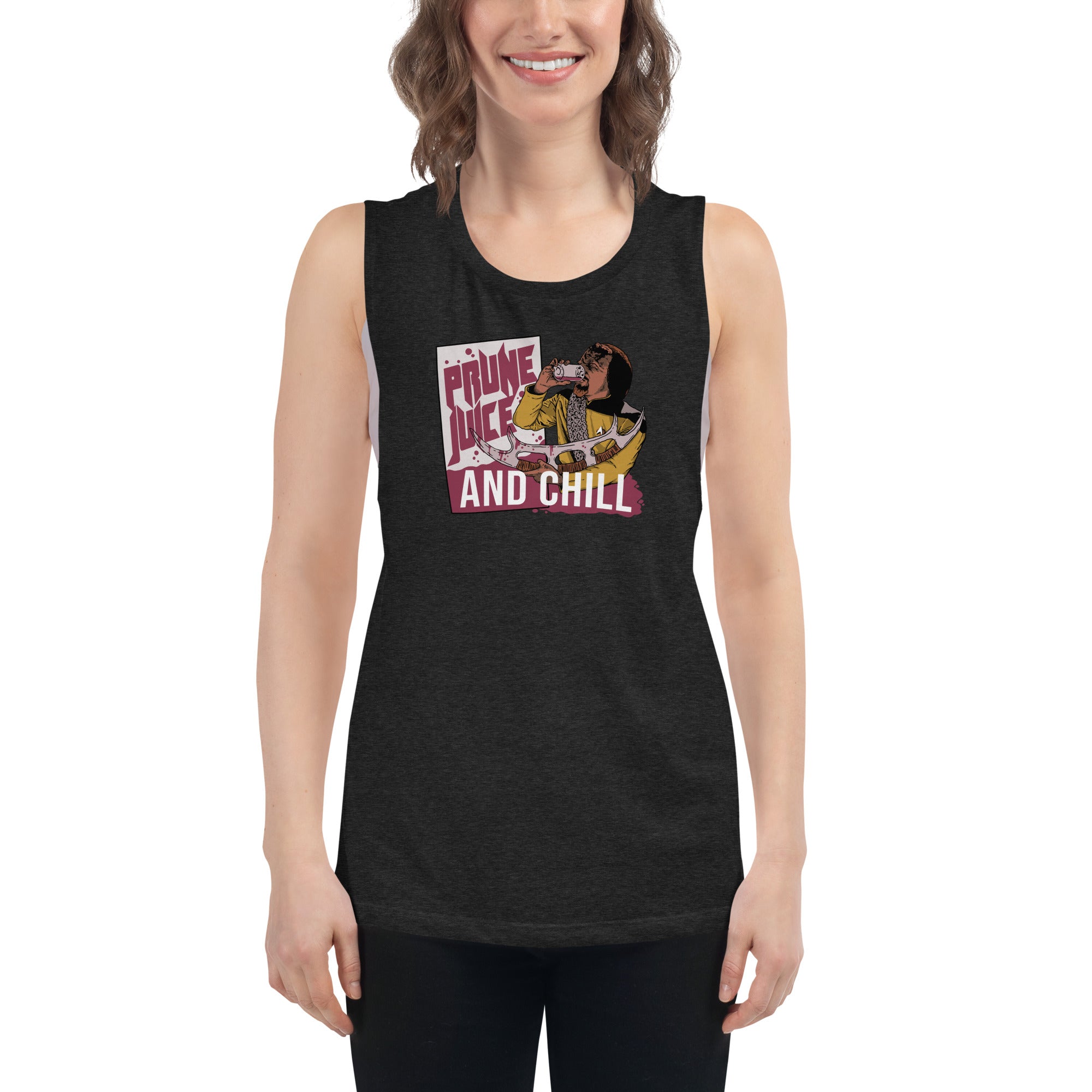 Prune Juice and Chill - Ladies’ Muscle Tank